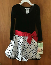 Bonnie Jean Velvet Holiday Party Dress Layer tulle Girl's Size 5 NWT 56.