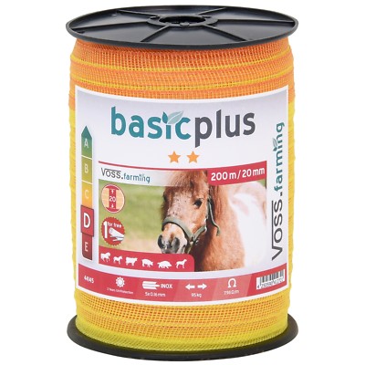 Weidezaunband 200m Breitband 20mm 4 x Niro orange