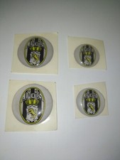 Lotto 4 adesivi Juventus 3d in silicone vintage da targa 