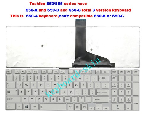 Nuovo per tastiera portatile Toshiba Satellite S50 S50-A S50D-A S50t S50t-A bianco - Foto 1 di 4