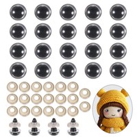 12Mm Sicherheitsaugen FüR Puppen, 20 StüCk Realistische HäKelaugen Klar