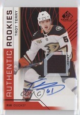 2018-19 Upper Deck SP Game Used Authentic Rookies Red Jersey Troy Terry Auto 2rd