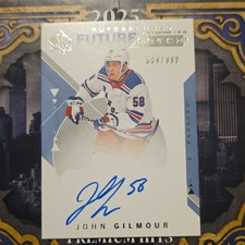2018-19 Upper Deck SP Authentic Future Watch Auto John Gilmour #186/999 Rangers