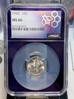1945 P Mercury Dime MS66 NGC (TraderBea Purple Core)