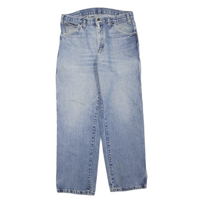 DICKIES Herren Regular Fit Hellblau Denim Jeans W32 L28 Workwear Reißverschluss