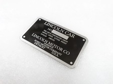 2XDATA PLATE FITS TO LINCOLN K SERIES COWL PLATE 1931 #V300-8