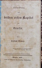 Entwicklung der beiden ersten Kapitel der Genesis. Michelis, Friedrich: