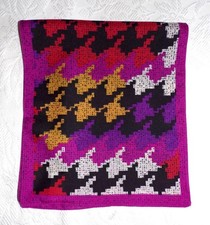 GLENTEX LONG VIBRANT COLORS VINTAGE SCARF Made in Italy