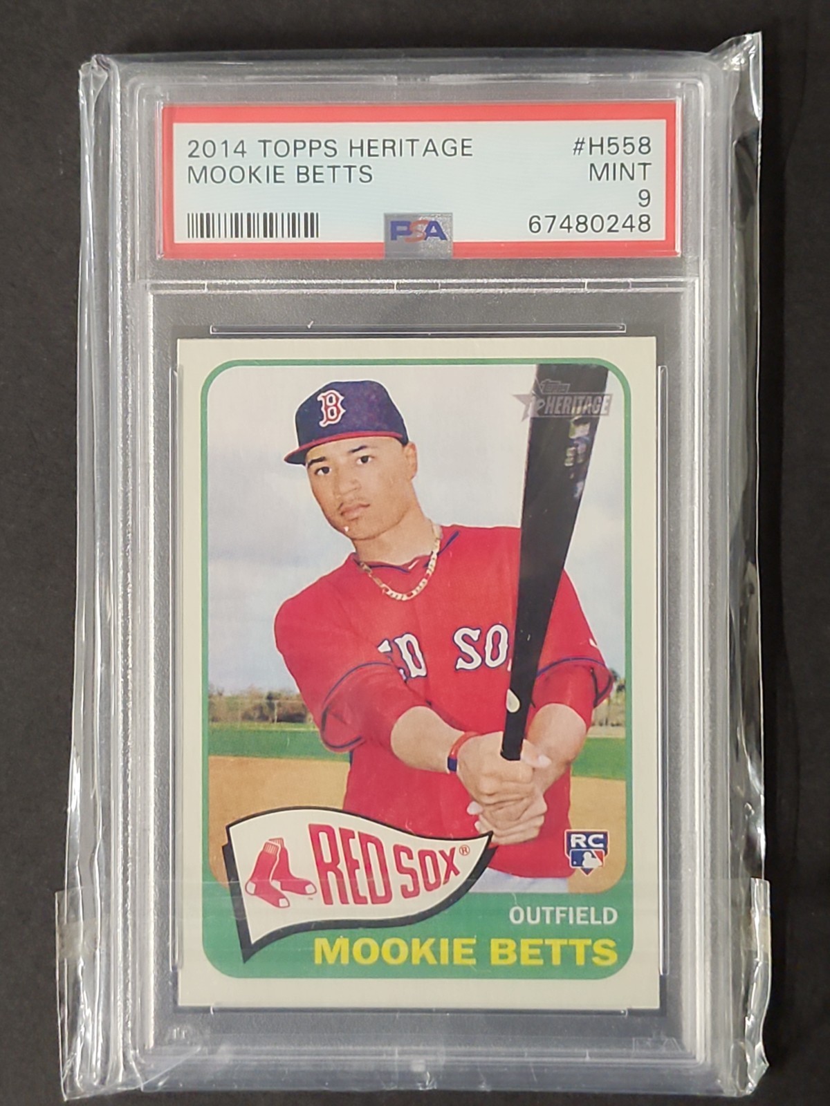 2014 Topps Heritage High Number - Mookie Betts #H558 (RC) PSA9 
