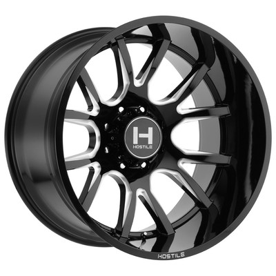 Hostile H113 Rage 20x12 6x135 -44mm Black/Milled Wheel Rim 20'' Inch