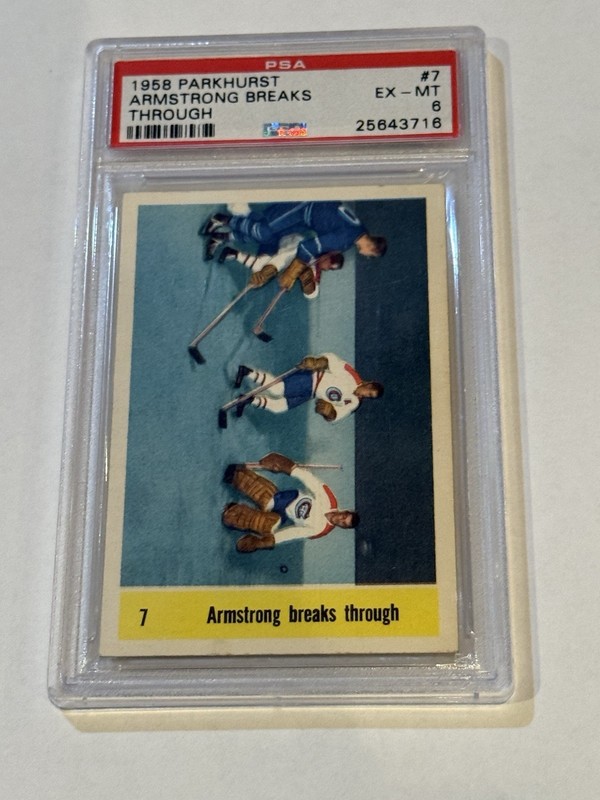 1958 Parkhurst Armstrong Breaks Through, PSA 6