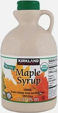 New Kirkland 100% Organic Pure Maple Syrup - Rich Taste, 33.81oz Bottle