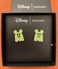 Baublebar Disney Halloween Mickey Green Ghost Post Earrings NEW