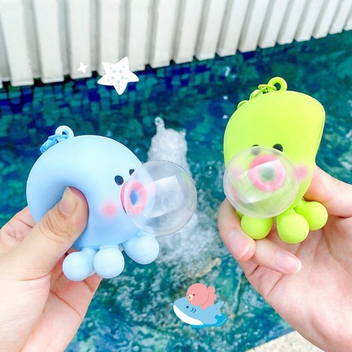 Blow Bubble Silicone Octopus Pendant Octopus Doll Keyring Car Keys Accessories - Picture 4 of 12