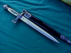 MEDIEVAL KNIGHT'S DAGGER CLEANING HOUSE SIDE KNIFE W/ SCABBARD — photo 2