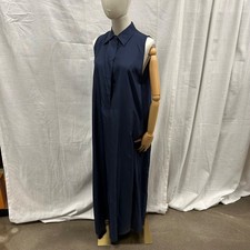 Prada Navy Silk Sleeveless Maxi Dress