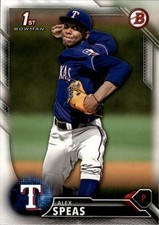 2016 Bowman Draft #BD-45 Alex Speas Texas Rangers