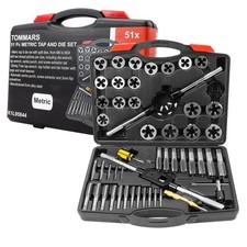 51-Pc Metric Tap and Die Set M6 to M24 for Threading Internal External
