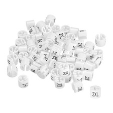 160pcs Clothes Hanger Markers 2XL Size Tags Fit 3.5mm Rod Garment White