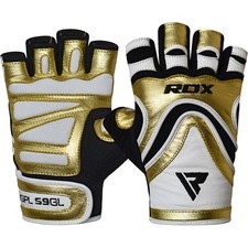 RDX Weight Lifting Gloves Cowhide Leather with Wrist Support for Fitness  Gym