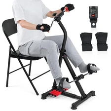 Adjustable Pedal Exerciser Bike for Seniors - Hand Arm Leg and Knee Therapy, ...