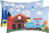 EVERYDAY KIDS Train 2 Pack Pillowcase Set