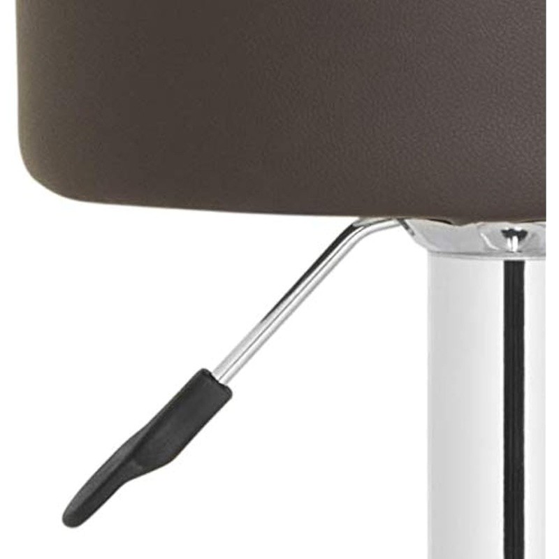 Adjustable Height Chrome Bar Stool Purple Upholstered Modern Design Home Office