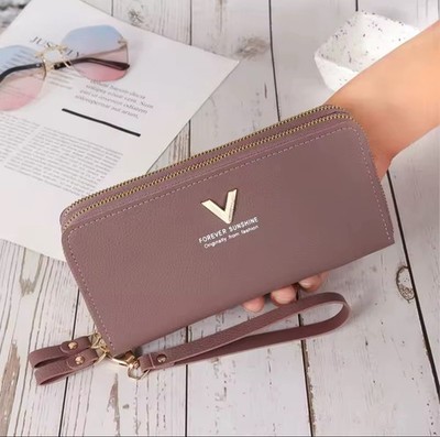 Damen Clutch Geldbörse mit Handyfach Leder Geldbeutel Handtasche Portemonnaie