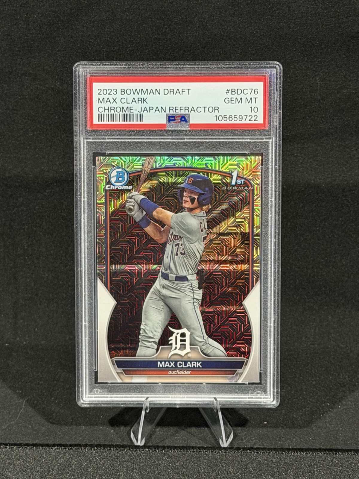 2023 Bowman Draft - Chrome Max Clark #BDC-76 Japan Refractor (RC) PSA 10
