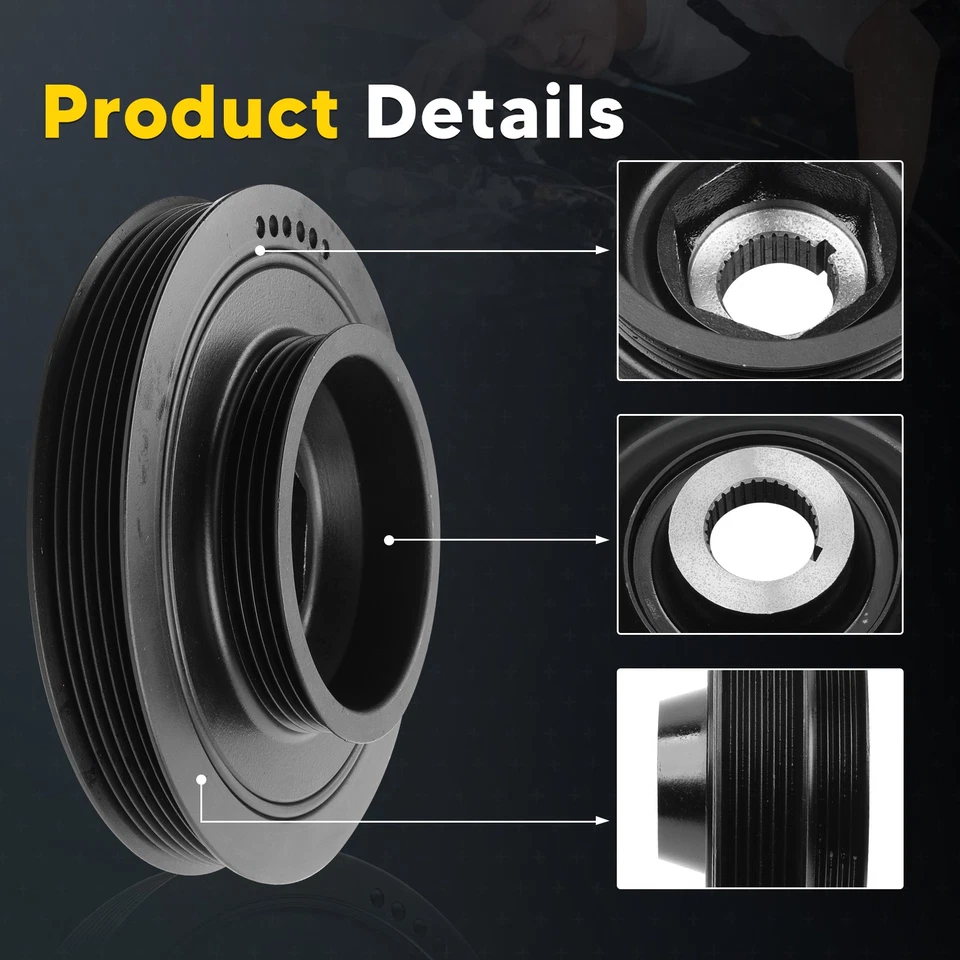 1Pc Harmonic Balancer for Honda Accord Odyssey Acura CL Isuzu L4 2.3L 1998-2002 Foto 4 de 4