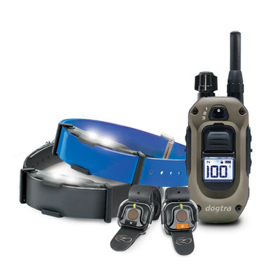 Dogtra 1900X + 2 Handsfree + 1 Blue RX - 3/4 Mile Range, Waterproof,Audible Tone