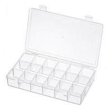 18 Grids Plastic Organizer Box with Adjustable Dividers
