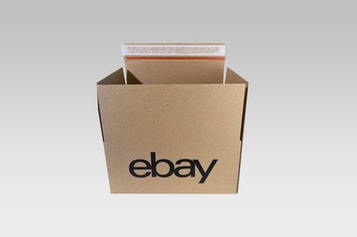 Versandkarton DHL M E-Commerce Verpackung AM: 300x200x150 mm 1-wellig eBay Logo