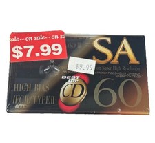 TDK SA 60 High Type II Blank Audio Cassette Studio New Sealed Pack Of 6