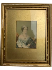 George Baxter Framed Art Print in Gold Frame 