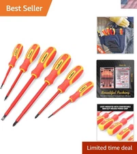 Durable Electrician's Insulated Screwdriver Set - 6 Pieces, 1000V Safety Tested