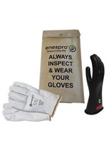 Class 0 Insulated Work Gloves, 1000 V AC, 1500 V DC Rubber Electrical Voltage...