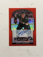 2020-21 Upper Deck Allure Rookie Autograph Red Rainbow Auto Kirill Kaprizov RC