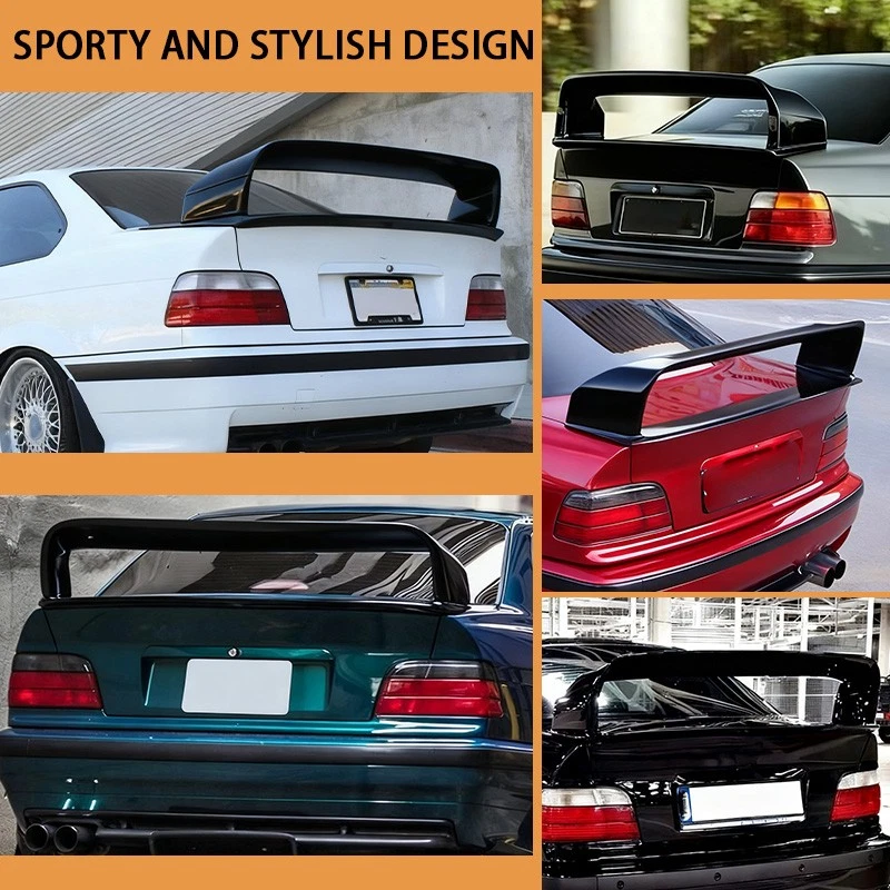 Alerón trasero negro brillante estilo LTW GT para 92-99 BMW Serie 3 E36 M3 Foto 4 de 4