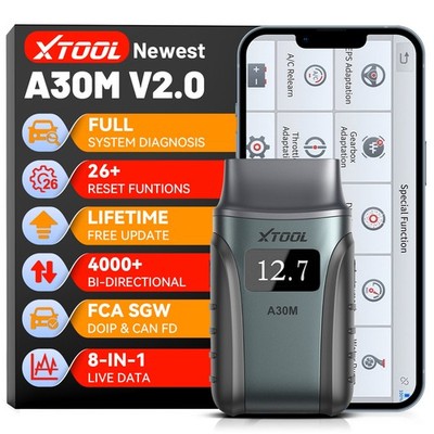 2026 XTOOL A30M V2.0 Bluetooth Full Diagnostic Tool OBD2 Scanner 26+Services FCA