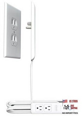 Smart : Universal Outlet Concealer with Wi-Fi 5 ft - Smart Standard Outlet