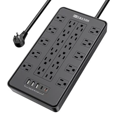 HITRENDS Power Strip with USB C, Surge Protector Power Strip with 22 Outlet &...