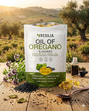 Resilia Oil of Oregano 6000mg  Black Seed Oil 165mg Carvacrol - 60 Softgels US