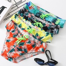 Shorts Briefs Vacation Bikini Swimsuit Casual High Stretch Ice Silk Men