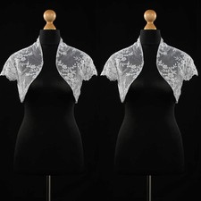 Lace Appliques Wedding Dress Topper Jacket for Bride Short Sleeves Wraps Bolero
