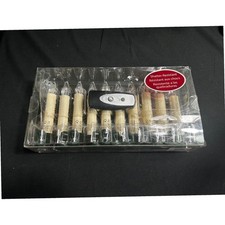 10 Flameless LED Window/Tree Candles Remote Control  Clips Shatter Resistant