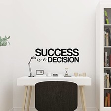 Success is a Decision Motivational Inspirational Wall Decal Sticker Quote Decor