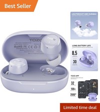 TOZO E1 Bluetooth Earbuds: Water Resistant, Ergonomic, 60 Hours Total Playtime