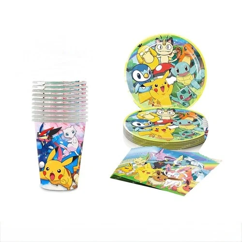Pokemon Happy Birthday Plate Napkin Cup Tableware Pack Kids Party Decoration UK - Picture 5 of 50