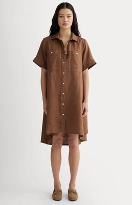 everlane brown dress The Daytripper in Linen Women's Size Small in New With Tag! Tiered dress